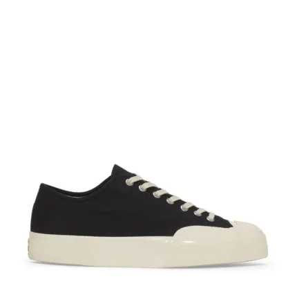 Sneakers Superga Uomo in Tela Nera Suola Bianca art. 2432 Works Low Cut Cotton Canvas Black-Off White