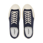 Sneakers Superga Uomo in Tela Blu Suola Bianca art. 2432 Works Low Cut Cotton Canvas Navy-Off White - immagine 4