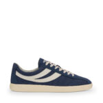 Sneakers Superga Uomo in Tela Blu Suola Avorio art.1960 Capri Cotton HairySuede Navy-White Avorio
