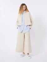 Camicia MaxMara Weekend in drill di cotone color sabbia art. WKDRADENTE - immagine 5