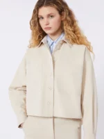 Camicia MaxMara Weekend in drill di cotone color sabbia art. WKDRADENTE - immagine 4