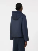 Giacca MaxMara Weekend imbottita con cappuccio in tela antigoccia color blu art. WKDAGRESTE - immagine 3