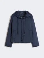 Giacca MaxMara Weekend imbottita con cappuccio in tela antigoccia color blu art. WKDAGRESTE