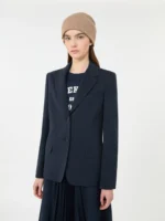 Giacca MaxMara Weekend in jersey di cotone color blu art. WKDGINNASTA - immagine 4