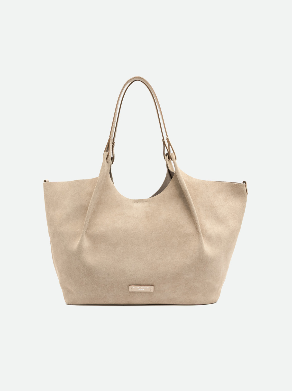 Borsa a Spalla Grande Gianni Chiarini In Camoscio Nude art. Dua Nude - immagine 2