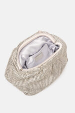 Pochette con Tracolla Twentyfourhaitch in Maglia Gioello Strass Argento art. Petra - immagine 3