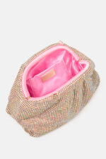 Pochette con Tracolla Twentyfourhaitch in Maglia Gioello Strass Oro Rosa art. Petra - immagine 3
