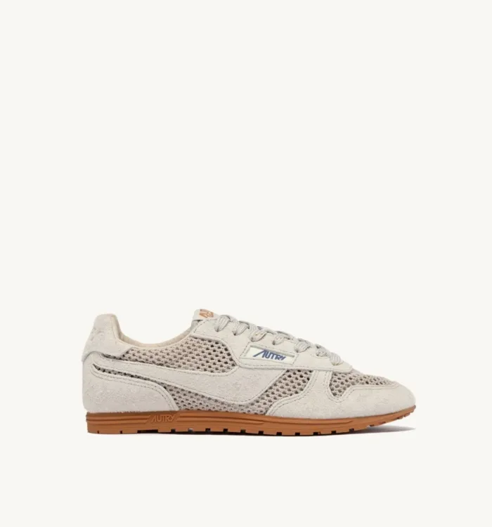 Sneakers Autry Windspin Donna in Camoscio e Rete Traforata Beige art. WSLW KS06, foto 1 di 6