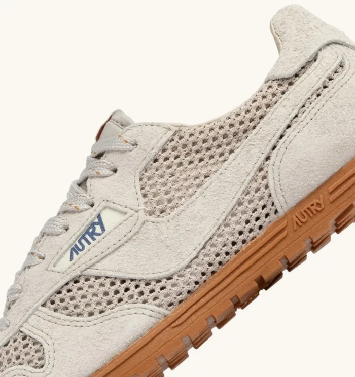 Sneakers Autry Windspin Donna in Camoscio e Rete Traforata Beige art. WSLW KS06, foto 6 di 6