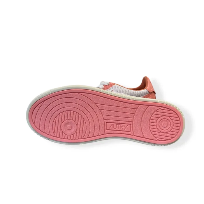 Sneakers Autry Donna in Tessuto Traforato Bianco e Salmone Art. EKLW KB06, foto 5 di 5