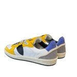 Sneakers Uomo Philippe Model PGAL In Pelle Bianca e Gialla Spoiler Indaco art. PGLU TV04 - immagine 4