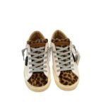 Sneakers Donna Paris Prsx Philippe Model in Pelle Bianca, Linguetta in Cavallino Maculato art. PRLD VXA2 - immagine 4
