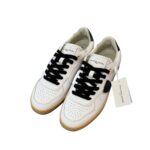 Sneakers Donna Philippe Model PGAL in Pelle Bianca Scudetto Glitter Spoiler Blu art. PGLD VG02 - immagine 3