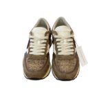 Sneakers Donna Philippe Model Blville In Camoscio e Glitter Marroni art. BVLD GR06 - immagine 3