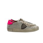 Sneakers Donna Paris Prsx Philippe Model in Pelle Bianca Spoiler Fucsia art. PRLD VP24
