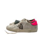 Sneakers Donna Paris Prsx Philippe Model in Pelle Bianca Spoiler Fucsia art. PRLD VP24 - immagine 4