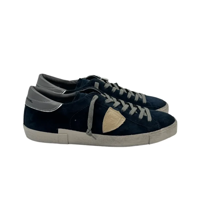 Sneakers Uomo Philippe Model Paris Prsx in Camoscio Blu e Spoiler Tortora art. PRLU XS23, foto 1 di 5