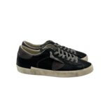 Sneakers Uomo Philippe Model Paris Prsx in Pelle Nera e Spoiler Tortora art. PRLU VZ10