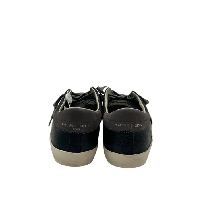 Sneakers Uomo Philippe Model Paris Prsx in Pelle Nera e Spoiler Tortora art. PRLU VZ10, foto 2 di 4