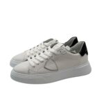Sneakers Uomo Philippe Model Temple in Pelle Bianca Spoiler Testa di Moro art. BTLU VZ01 - immagine 3