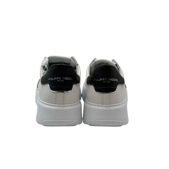 Sneakers Uomo Philippe Model Temple in Pelle Bianca Spoiler Testa di Moro art. BTLU VZ01, foto 4 di 4