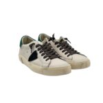 Sneakers Uomo Philippe Model Paris Prsx in Pelle Bianca Spoiler Verde Laccio Moro art. PRLU VD07 - immagine 2