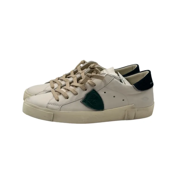 Sneakers Uomo Philippe Model Paris Prsx in Pelle Bianca e Spoiler in Tessuto Blu art. PRLU VD06, foto 3 di 4