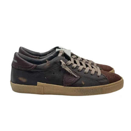 Sneakers Uomo Philippe Model Paris Prsx in Pelle Testa di Moro,Linguetta in Camoscio art. PRLU WRG1