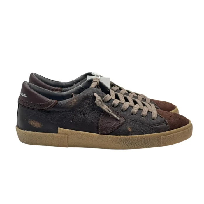 Sneakers Uomo Philippe Model Paris Prsx in Pelle Testa di Moro,Linguetta in Camoscio art. PRLU WRG1, foto 1 di 4
