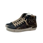 Sneakers Stivaletto Donna Philippe Model Paris Prsx High in Camoscio Nero e Cavallino Maculato art. PRHD AX03 - immagine 3