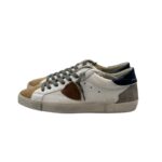 Sneakers Uomo Philippe Model Paris Prsx in Pelle Avorio,Spoiler Blu e Linguetta in Camoscio Beige art. PRLU WX57 - immagine 3
