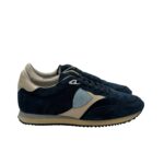 Sneakers Uomo Philippe Model Paris Blville in Camoscio Blu e Spoiler Avorio art. BVLU D004