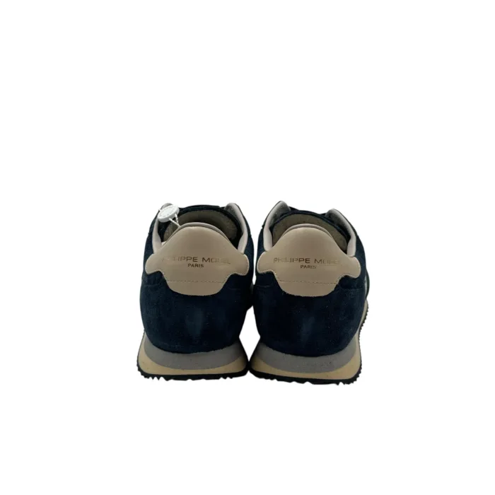 Sneakers Uomo Philippe Model Paris Blville in Camoscio Blu e Spoiler Avorio art. BVLU D004, foto 4 di 4