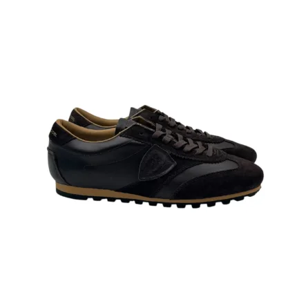 Sneakers Uomo Philippe Model Planche in Pelle E Camoscio Testa Di Moro art. PNLU VDR2