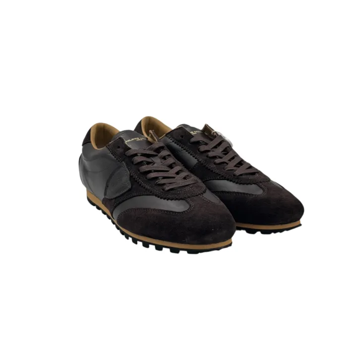 Sneakers Uomo Philippe Model Planche in Pelle E Camoscio Testa Di Moro art. PNLU VDR2, foto 2 di 4