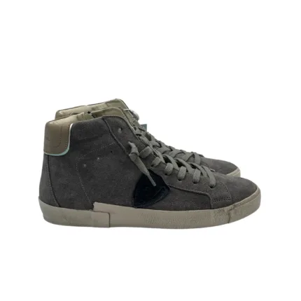 Stivaletto Sneakers Uomo Philippe Model Paris Prsx In Camoscio Grigio cod. PRHU XS27