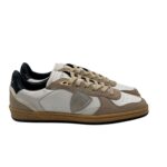 Sneakers Uomo Philippe Model PGAL In Pelle Bianca e Camoscio Tortora Spoiler Nero art. PGLU VD05