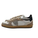 Sneakers Uomo Philippe Model PGAL In Pelle Bianca e Camoscio Tortora Spoiler Nero art. PGLU VD05 - immagine 3