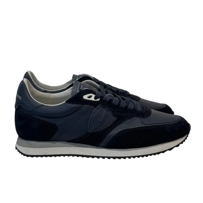 Sneakers Uomo Philippe Model Blville In Camoscio E Pelle Blu art. BVLU VD12, foto 1 di 4