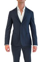 Abito Lardini in Tessuto Tecnico Misto Cotone Blu e Pantalone con Elastico Art. CN149E PAEL66701 850