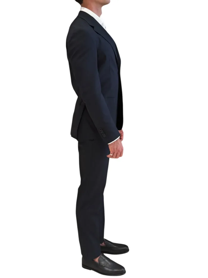 Abito Lardini in Tessuto Tecnico Misto Cotone Blu e Pantalone con Elastico Art. CN149E PAEL66701 850, foto 4 di 5