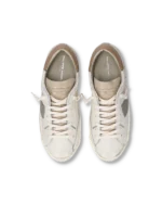 Sneakers Uomo Philippe Model Paris Prsx in Pelle Avorio con Spoiler Tortora art. PRLU VZ01 - immagine 5