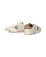 Sneakers Uomo Philippe Model Paris Prsx in Pelle Avorio con Spoiler Tortora art. PRLU VZ01 - immagine 6