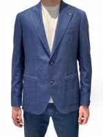 Giacca La Torre in Misto Lino Blu Aperto Drop 4 Art. F44 UJ0563/100