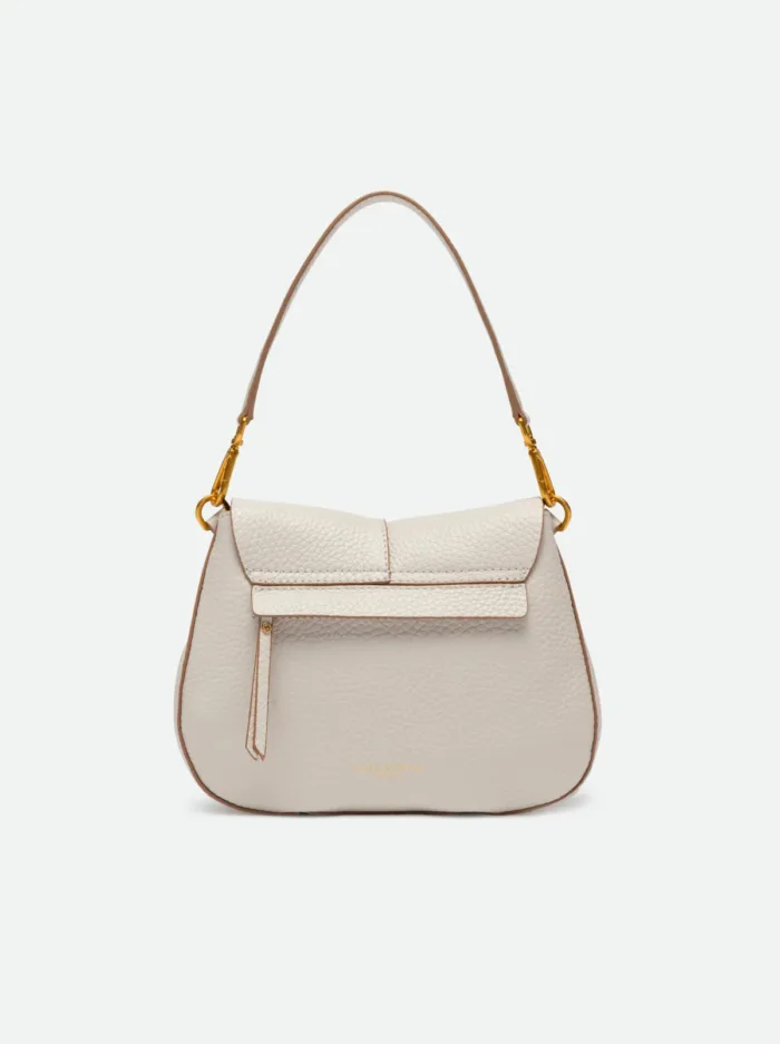 Borsa a Spalla Gianni Chiarini con doppia Tracolla In Pelle Avorio art. Sabbia Helena Round, foto 2 di 4