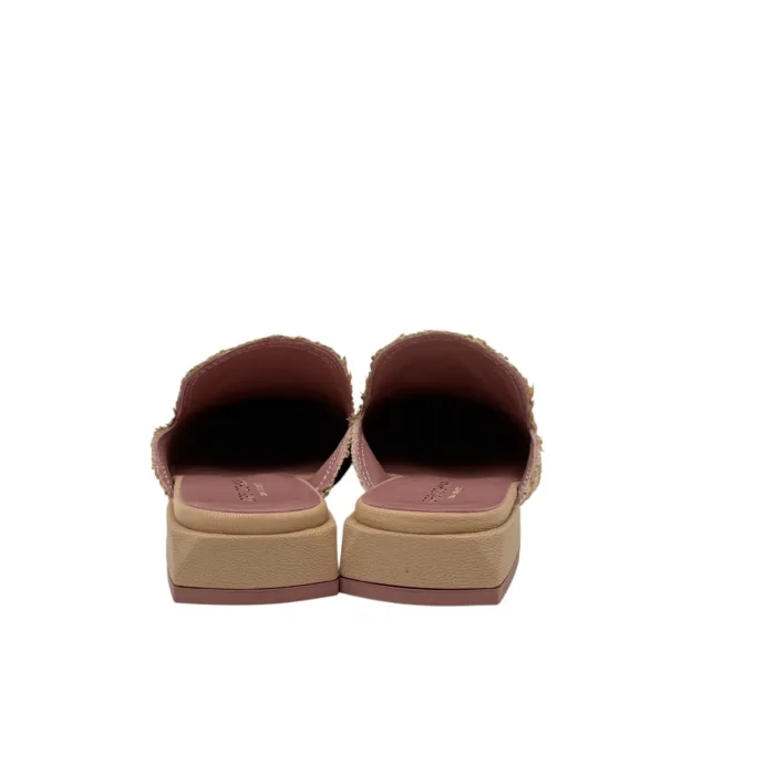 Sabot Lorenzo Mari in Rafia Intrecciata Beige Tacco 3 cm art. Calla 13, foto 4 di 4