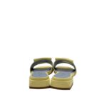 Ciabatta Lorenzo Mari In Pelle Giallo Limone, Accessorio Oro Tacco 3 cm art. Samu Mag 51 - immagine 3