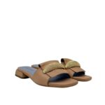 Ciabatta Lorenzo Mari In Pelle Beige Corda, Accessorio Oro Tacco 3 cm art. Samu Mag 51 - immagine 4