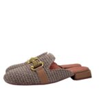 Sabot Lorenzo Mari in Rafia Intrecciata Rosa Nude Accessorio Oro Tacco 3 cm art. Calla 14 - immagine 3