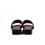 Ciabatta Lorenzo Mari In Pelle Intrecciata Nera Tacco 3 cm art. Samu Mag 53 - immagine 4